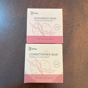 The earthling co. Vanilla coconut shampoo and conditioner bars SOLD TOGETHER $30